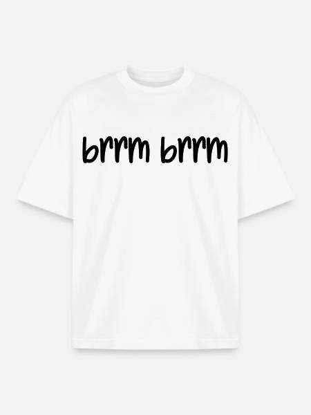 brrm brrm - Boxy Heavyweight Unisex Organic T-Shirt by Stanley/Stella - white