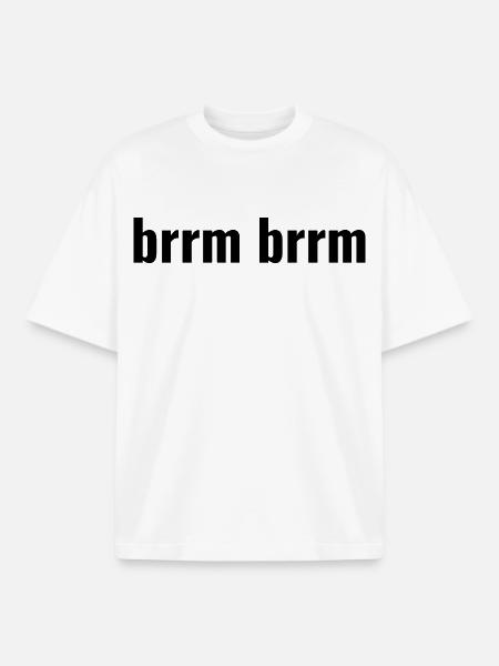 brrm brrm - Boxy Heavyweight Unisex Organic T-Shirt by Stanley/Stella - white