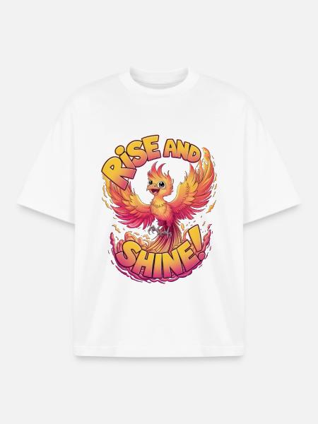 Raus aus den Federn - Boxy Heavyweight Unisex Organic T-Shirt von Stanley/Stella - Weiß