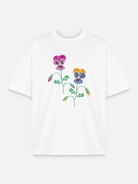 Pensée - T-shirt unisexe boxy épais biologique Stanley/Stella - blanc