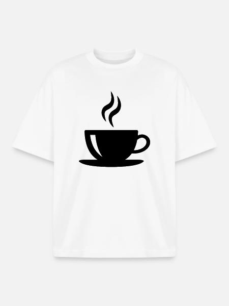 Kaffeetasse - Boxy Heavyweight Unisex Organic T-Shirt von Stanley/Stella - Weiß