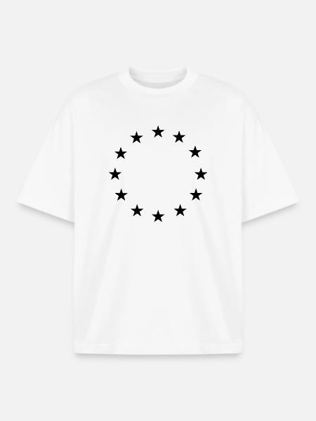 Star Circle Logo - Boxy Heavyweight Unisex Organic T-Shirt by Stanley/Stella - white