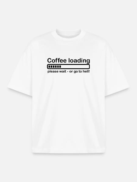 Coffee loading - Boxy Heavyweight Unisex Organic T-Shirt by Stanley/Stella - white