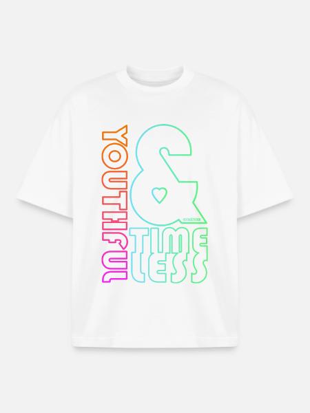 Youthful & Timeless - Boxy Heavyweight Unisex Organic T-Shirt by Stanley/Stella - white