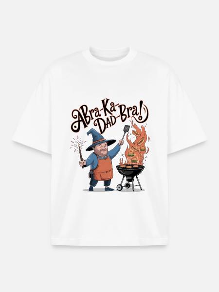 AbraKa-Dad-Bra ! - T-shirt unisexe boxy épais biologique Stanley/Stella - blanc
