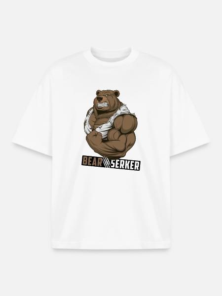 Bearserker - Boxy Heavyweight Unisex Organic T-Shirt by Stanley/Stella - white