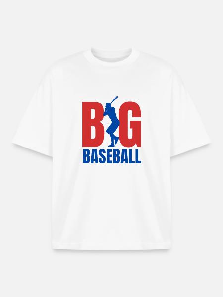 Baseball BIG - Boxy Heavyweight Unisex Organic T-Shirt by Stanley/Stella - white