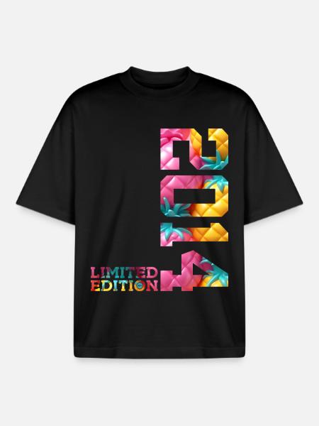 12TH BIRTHDAY LIMITED EDITION 2014 - Boxy Heavyweight Unisex Organic T-Shirt by Stanley/Stella - black