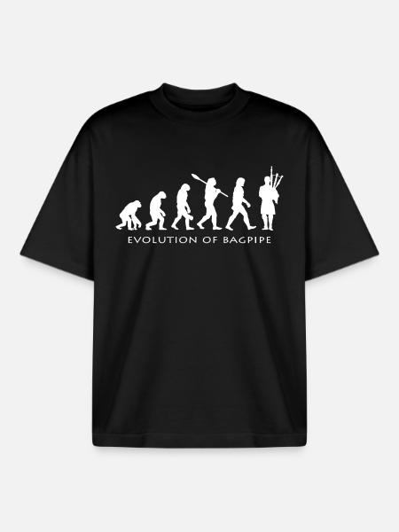 bagpipes - Boxy Heavyweight Unisex Organic T-Shirt by Stanley/Stella - black