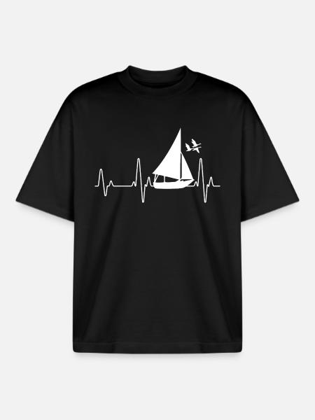 Segeln - Boxy Heavyweight Unisex Organic T-Shirt von Stanley/Stella - Schwarz
