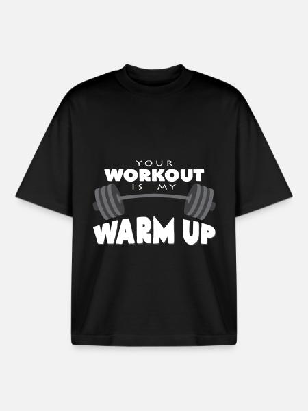 dumbbell - Boxy Heavyweight Unisex Organic T-Shirt by Stanley/Stella - black