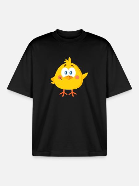 Little chick - Boxy Heavyweight Unisex Organic T-Shirt by Stanley/Stella - black