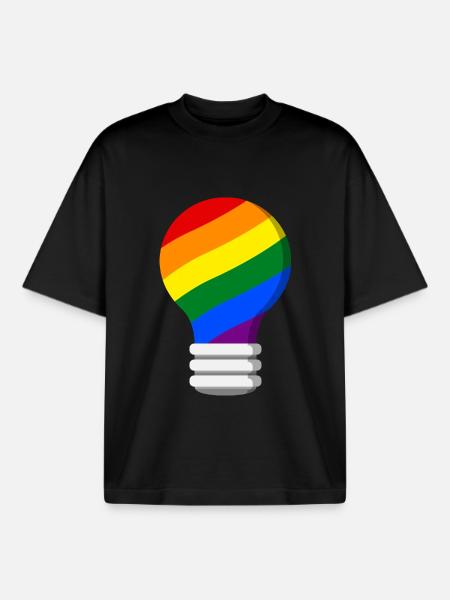 Gay Pride - Boxy Heavyweight Unisex Organic T-Shirt by Stanley/Stella - black