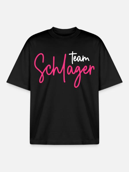Team Schlager - Boxy Heavyweight Unisex Organic T-Shirt von Stanley/Stella - Schwarz