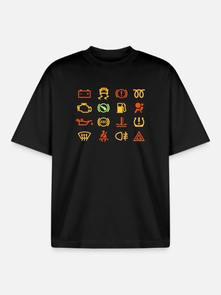 Car indicator lights - Boxy Heavyweight Unisex Organic T-Shirt by Stanley/Stella - black