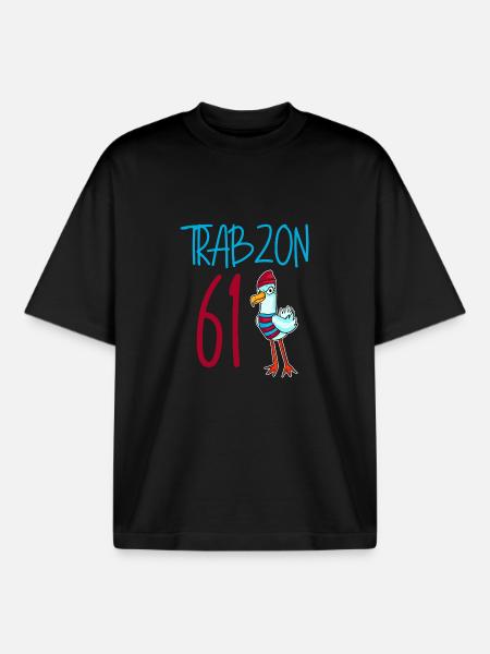 Trabzon 61 Turkey city - Boxy Heavyweight Unisex Organic T-Shirt by Stanley/Stella - black