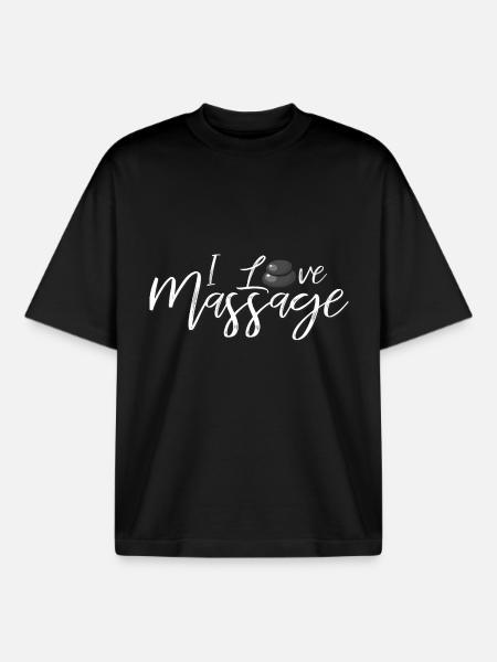Massage - T-shirt unisexe boxy épais biologique Stanley/Stella - noir