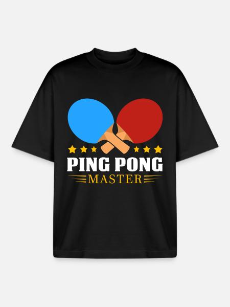 Ping-pong - T-shirt unisexe boxy épais biologique Stanley/Stella - noir
