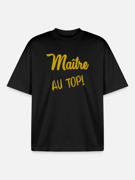 MASTER. MASTER - Boxy Heavyweight Unisex Organic T-Shirt by Stanley/Stella - black