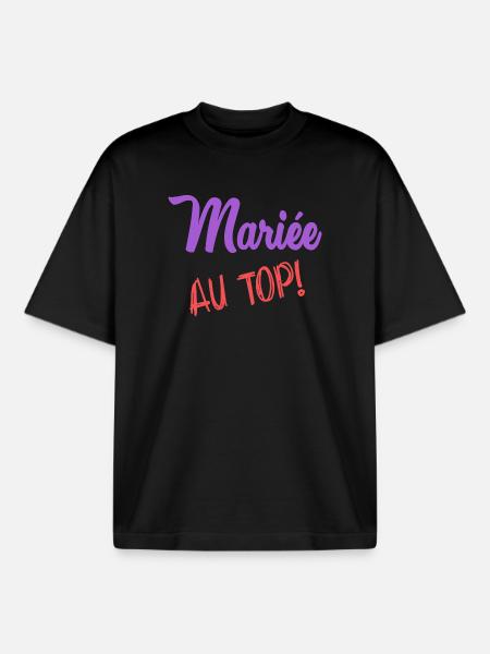 MARIEE - T-shirt unisexe boxy épais biologique Stanley/Stella - noir