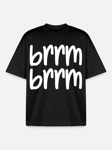 brrm brrm - Boxy Heavyweight Unisex Organic T-Shirt by Stanley/Stella - black