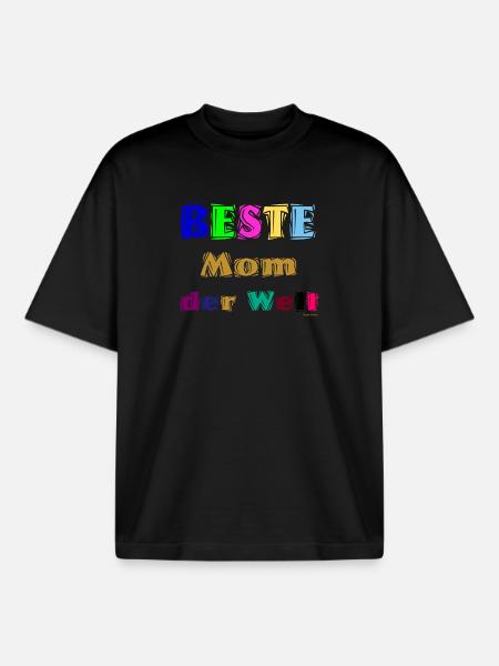 Beste Mutter der Welt - Boxy Heavyweight Unisex Organic T-Shirt von Stanley/Stella - Schwarz