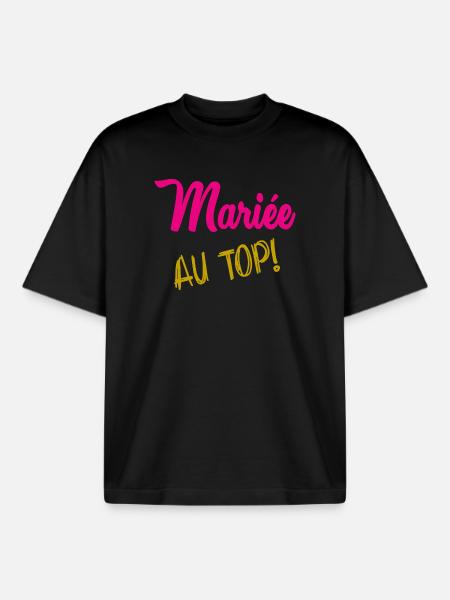 I CAN'T I'M MARRIED - Boxy Heavyweight Unisex Organic T-Shirt by Stanley/Stella - black