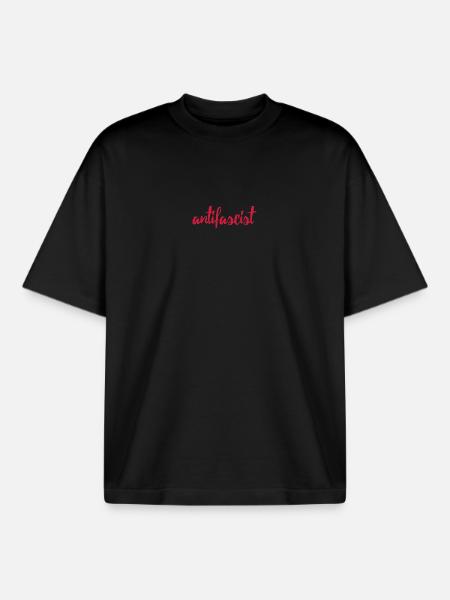 Always Antifascist - Boxy Heavyweight Unisex Organic T-Shirt von Stanley/Stella - Schwarz