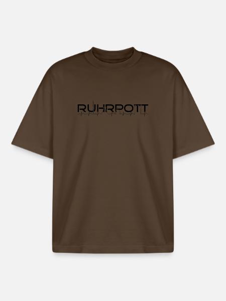 Ruhrpott - Boxy Heavyweight Unisex Organic T-Shirt von Stanley/Stella - Dunkelbraun