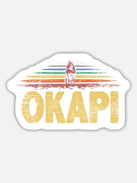 Verborgenes Okapi Regenwaldtier - Sticker Größe L (20 x 20 cm) - Mattweiß