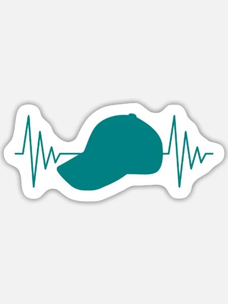 Mütze - Sticker Größe L (20 x 20 cm) - Mattweiß