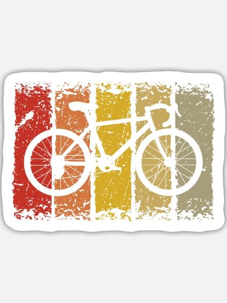 Fahrrad - Sticker Größe L (20 x 20 cm) - Mattweiß