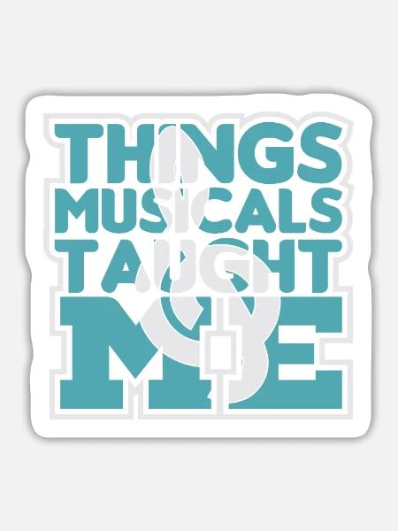 Musicals - Sticker Größe L (20 x 20 cm) - Mattweiß