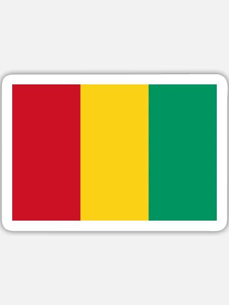 Guinea - Sticker Größe L (20 x 20 cm) - Mattweiß