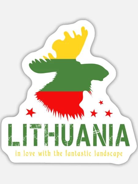 Litauen litauisch Vilnius - Sticker Größe L (20 x 20 cm) - Mattweiß