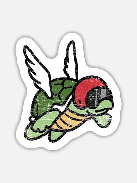 Gemächliche Meeresschildkröte Ozean - Sticker Größe L (20 x 20 cm) - Mattweiß