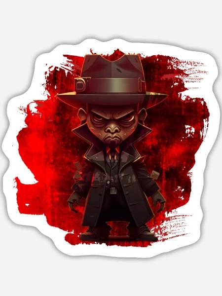 Hip-Hop Graffiti - Sticker Größe L (20 x 20 cm) - Mattweiß