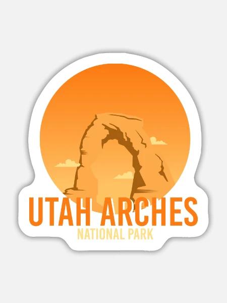 Utah Nationalpark - Sticker Größe L (20 x 20 cm) - Mattweiß
