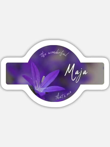Maja - Sticker Größe L (20 x 20 cm) - Mattweiß