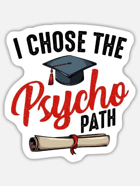 Psychologe - Sticker Größe L (20 x 20 cm) - Mattweiß
