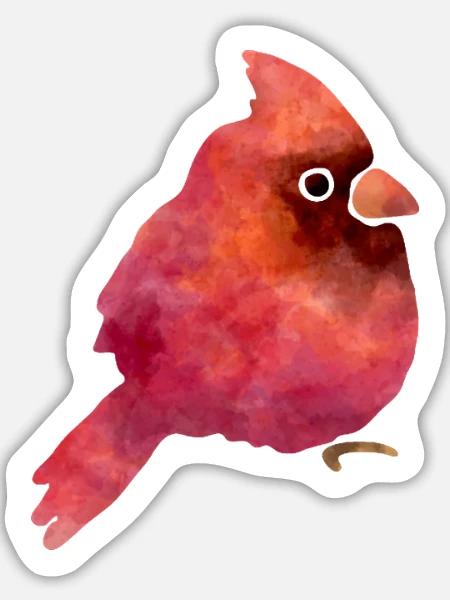 Süsser Vogel - Sticker Größe L (20 x 20 cm) - Mattweiß
