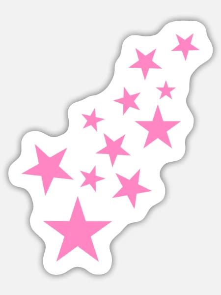 Stern Sternchen Muster Symbol Rosa - Sticker Größe L (20 x 20 cm) - Mattweiß