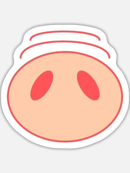 SCHWEIN. HUMOR - Sticker Größe L (20 x 20 cm) - Mattweiß