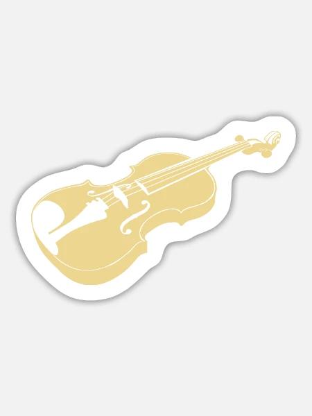 Bratsche - Sticker Größe L (20 x 20 cm) - Mattweiß