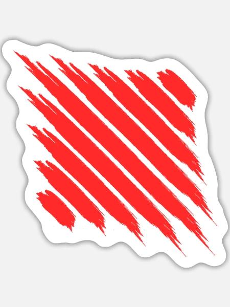 Abstrakt modern Kunst - Sticker Größe L (20 x 20 cm) - Mattweiß