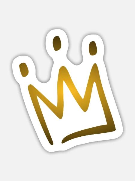 Krone - Sticker Größe L (20 x 20 cm) - Mattweiß