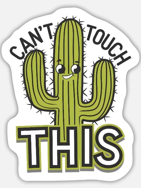 Kann das nicht anfassen - Sticker Größe L (20 x 20 cm) - Mattweiß