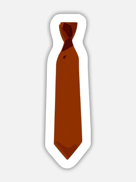 Krawatte Krawate - Sticker Größe L (20 x 20 cm) - Mattweiß