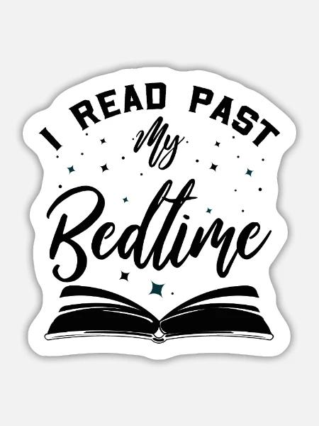 Bücher lesen - Sticker Größe L (20 x 20 cm) - Mattweiß