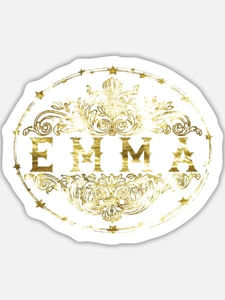Emma - Sticker Größe L (20 x 20 cm) - Mattweiß